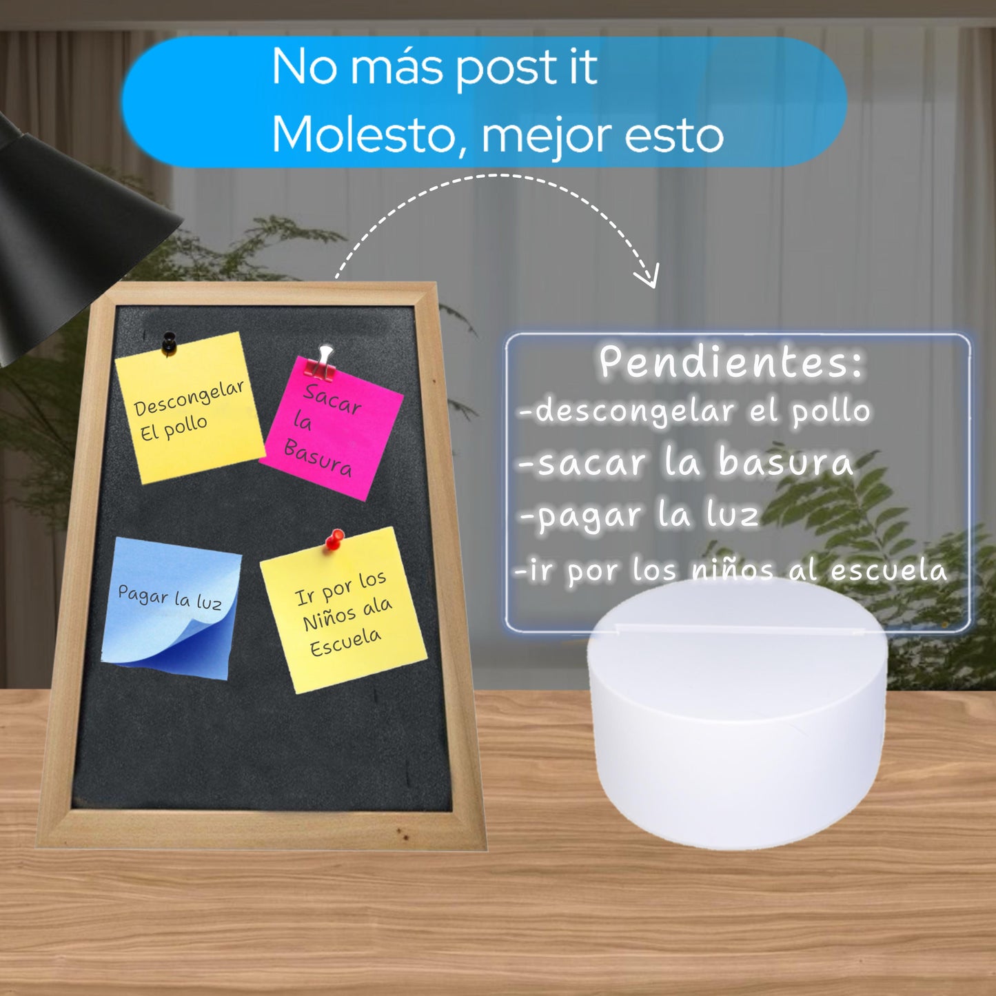 Lampara de escritorio Visual 3D